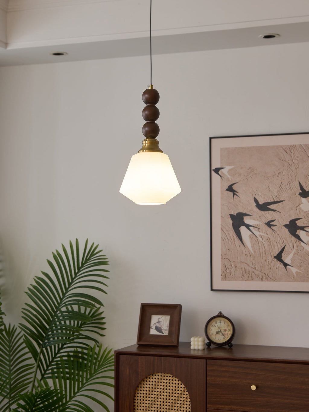 Vothaila Suspension en Verre Vintage et Bois - Neutralighting