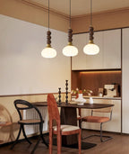 Vothaila Suspension en Verre Vintage et Bois - Neutralighting