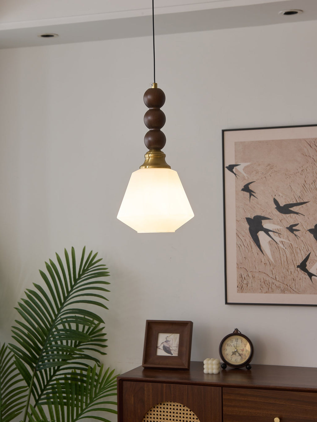 Vothaila Suspension en Verre Vintage et Bois - Neutralighting