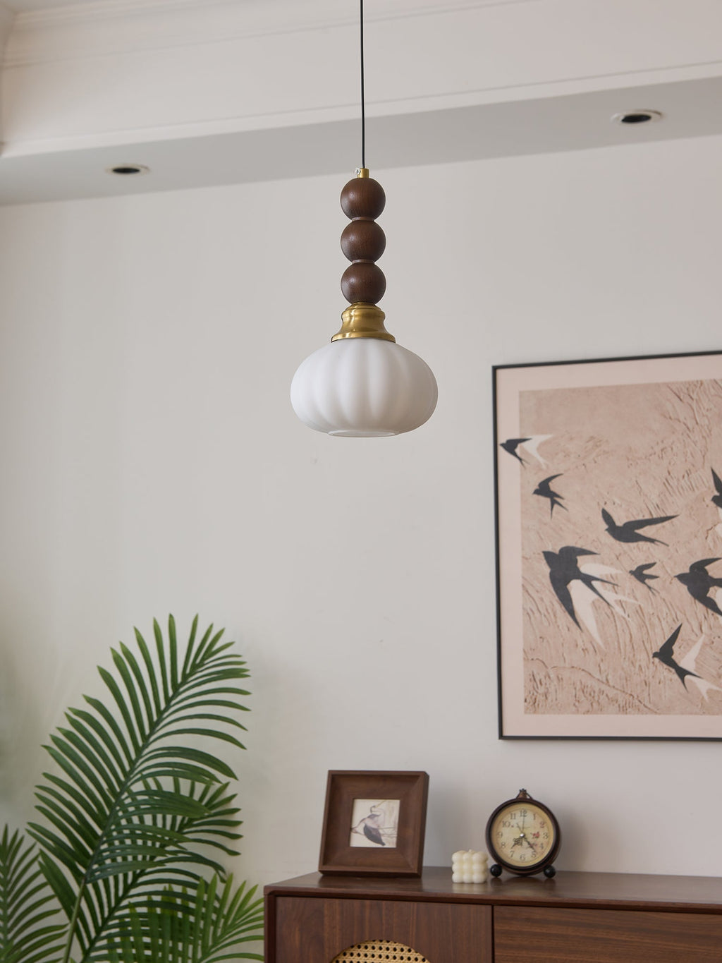 Vothaila Suspension en Verre Vintage et Bois - Neutralighting