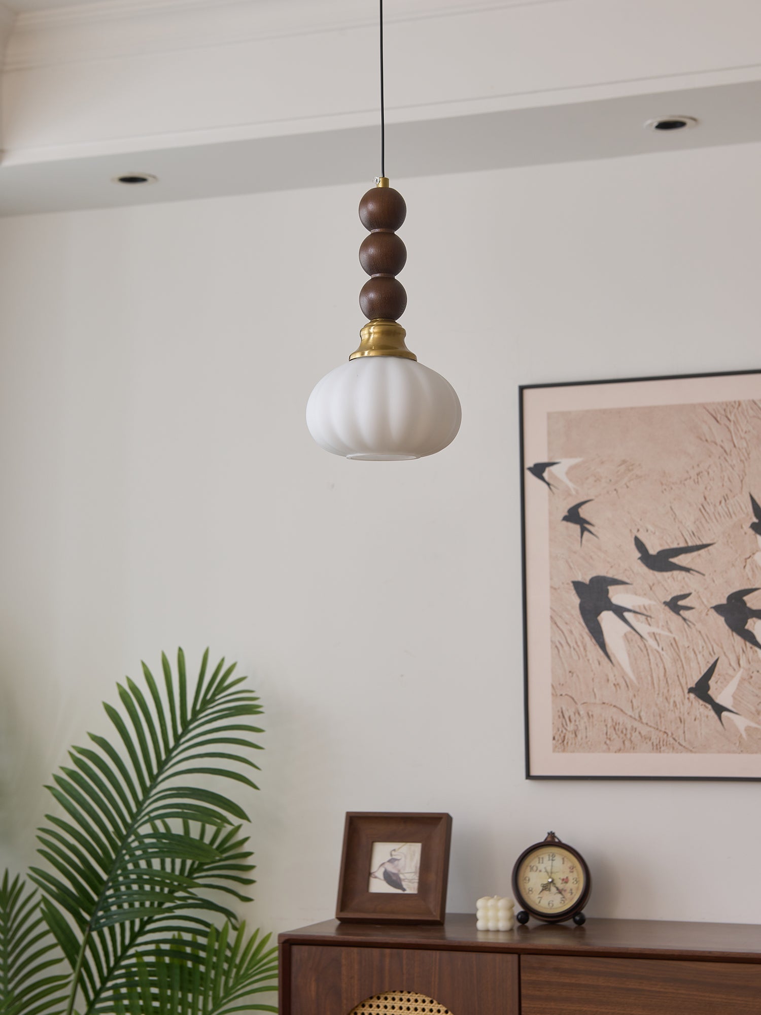 Vothaila Suspension en Verre Vintage et Bois - Neutralighting