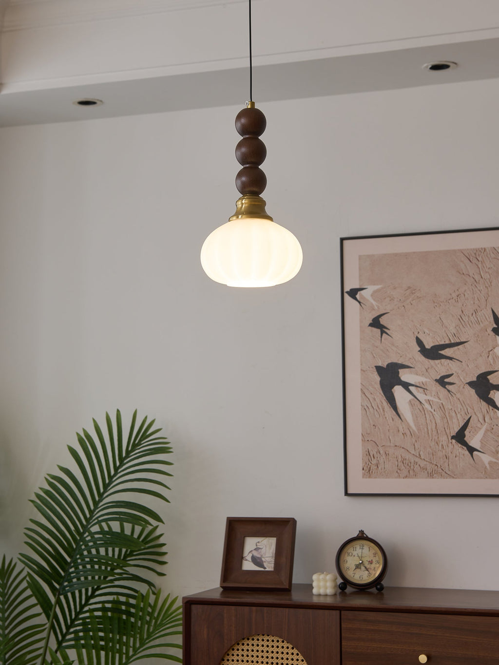Vothaila Suspension en Verre Vintage et Bois - Neutralighting