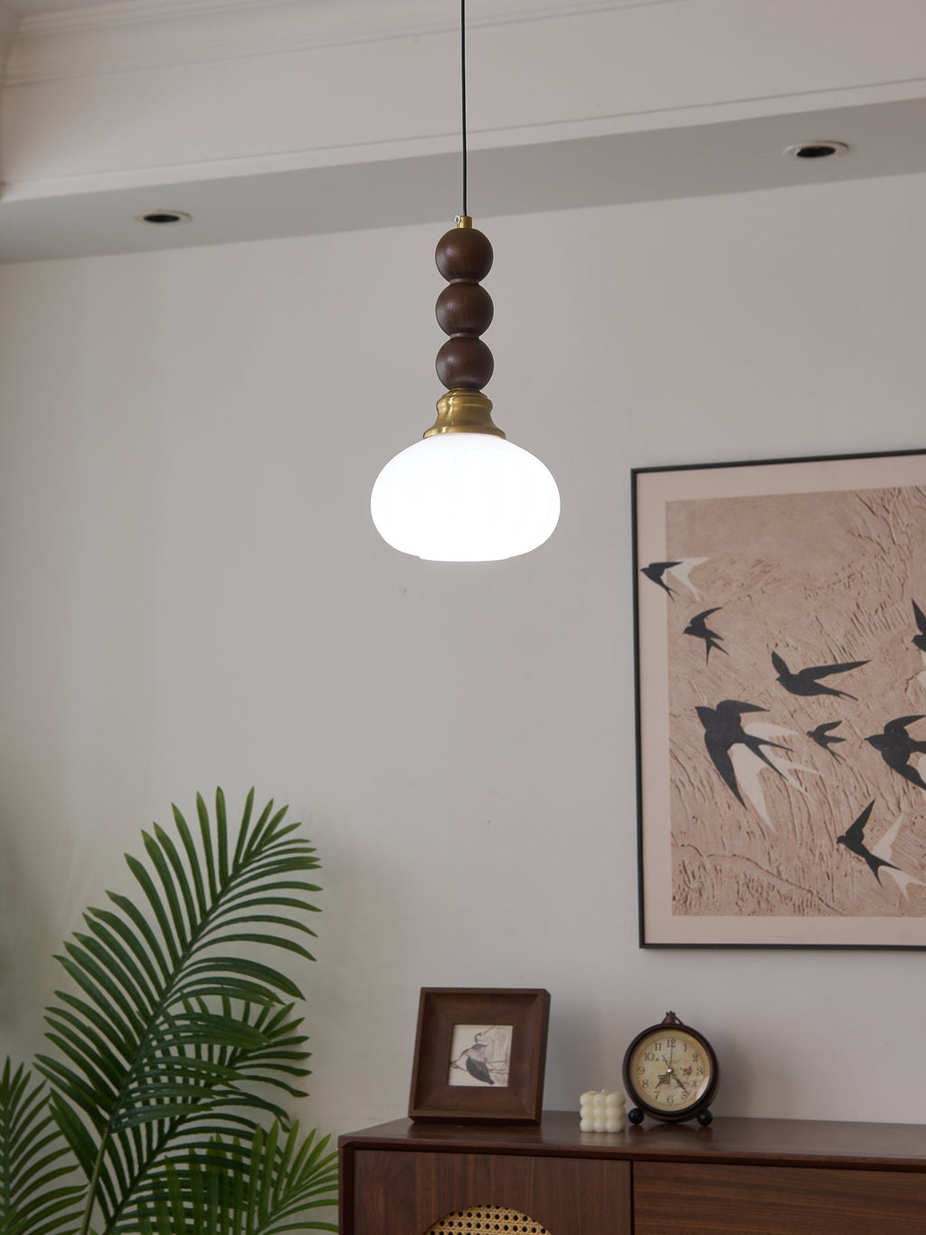 Vothaila Suspension en Verre Vintage et Bois - Neutralighting