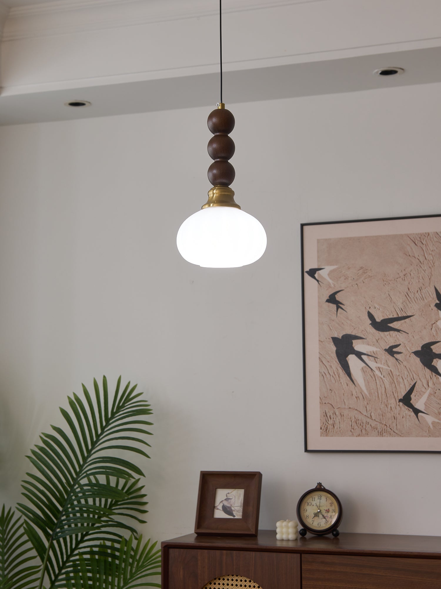 Vothaila Suspension en Verre Vintage et Bois - Neutralighting