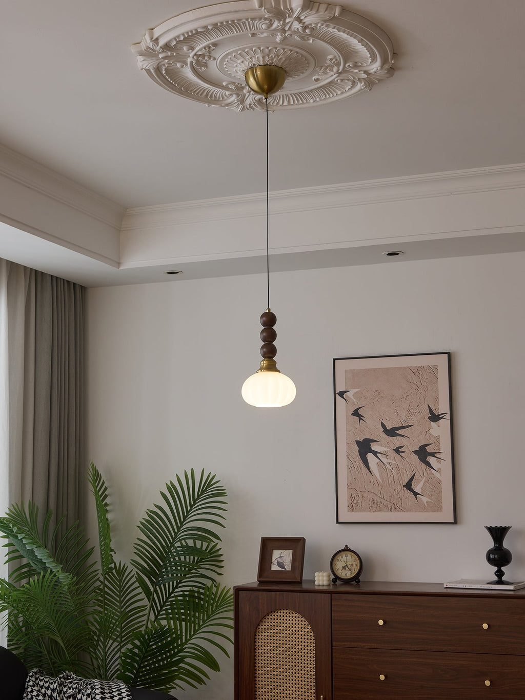 Vothaila Suspension en Verre Vintage et Bois - Neutralighting