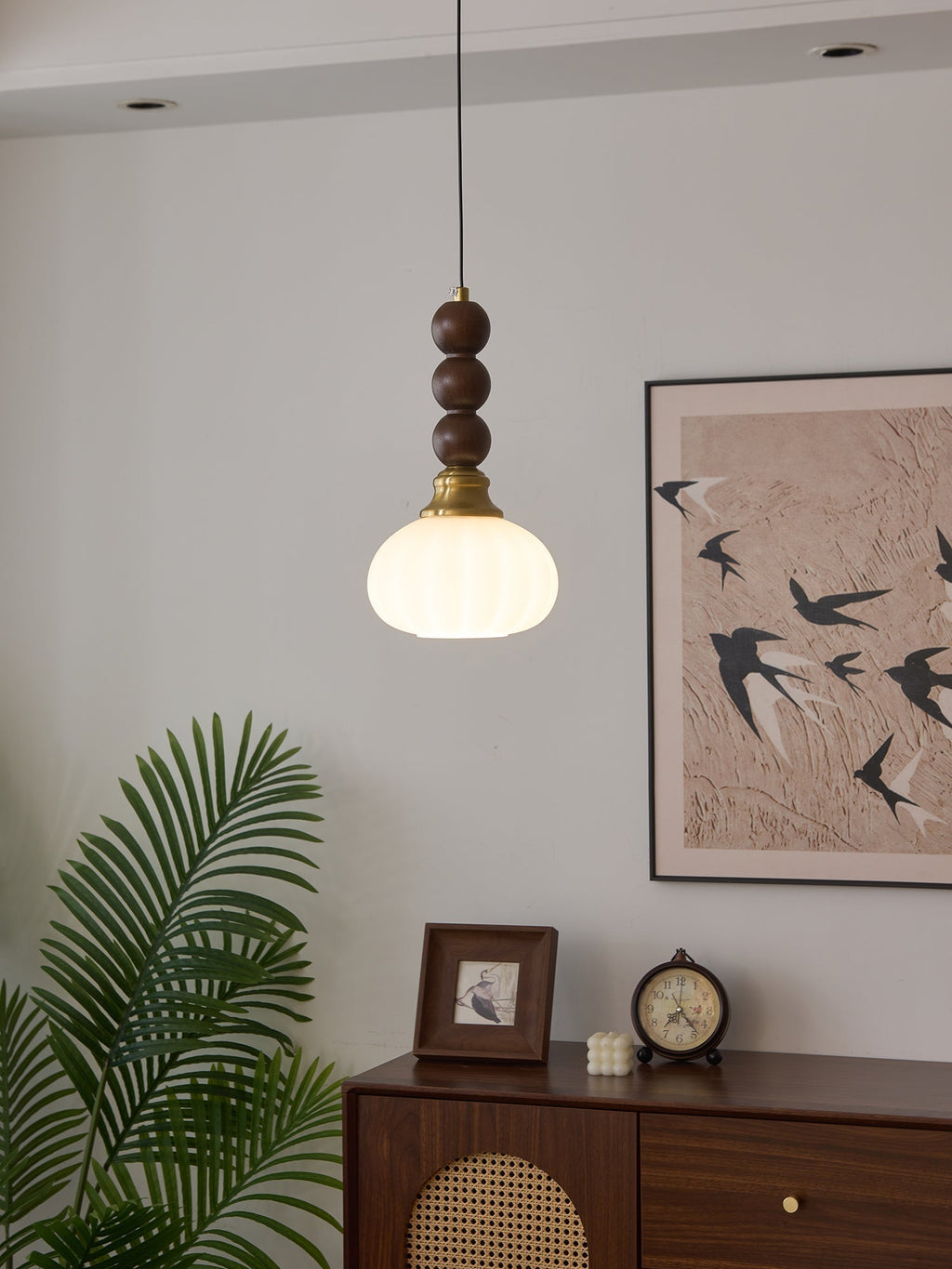 Vothaila Suspension en Verre Vintage et Bois - Neutralighting