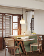 Vothaila Suspension en Verre Vintage et Bois - Neutralighting