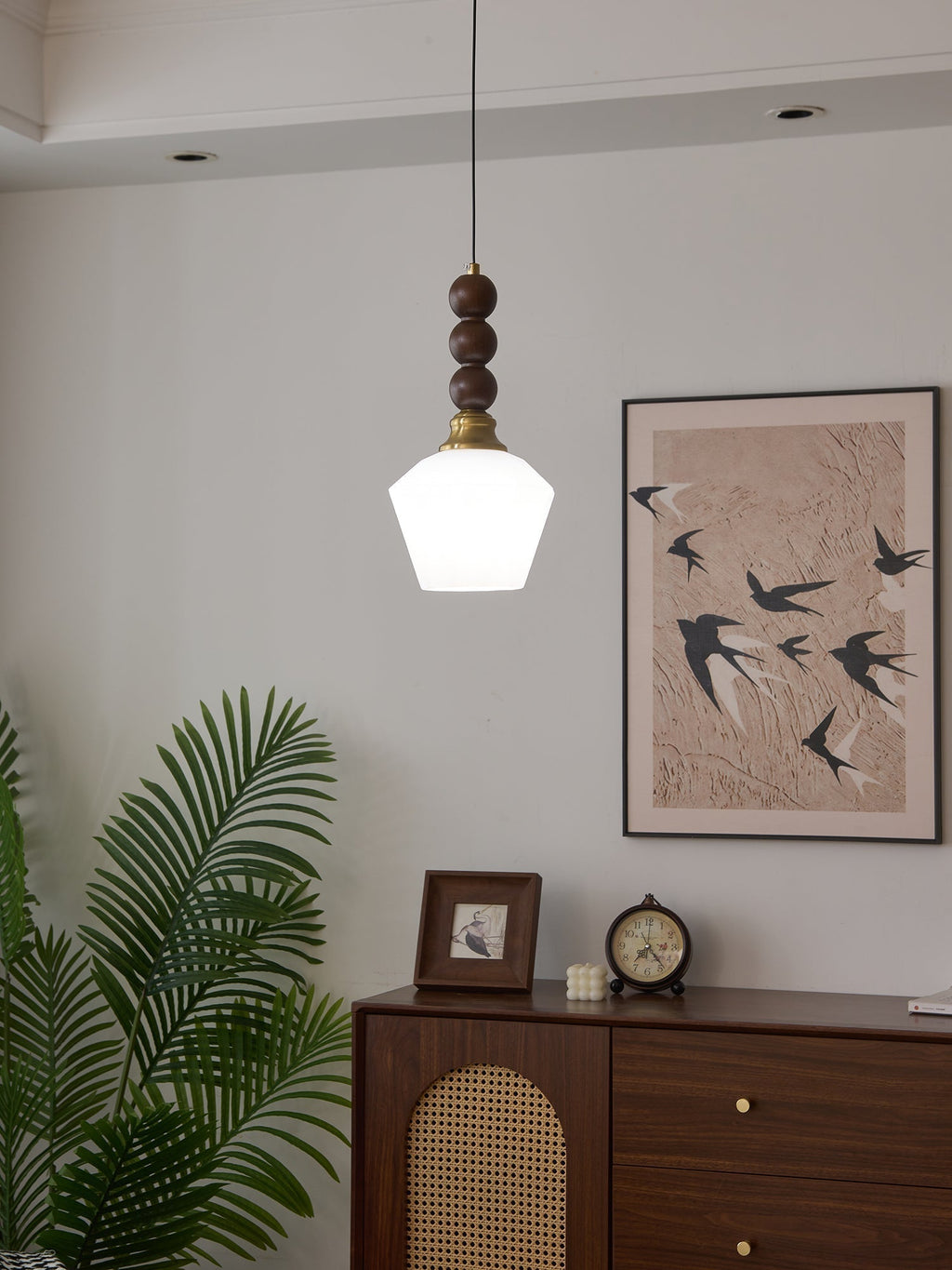 Vothaila Suspension en Verre Vintage et Bois - Neutralighting