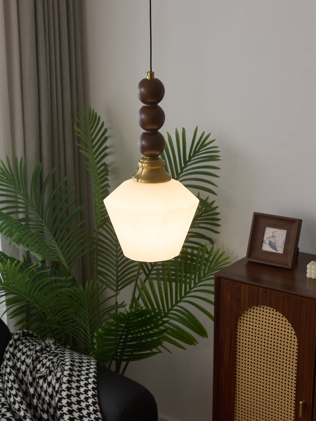 Vothaila Suspension en Verre Vintage et Bois - Neutralighting
