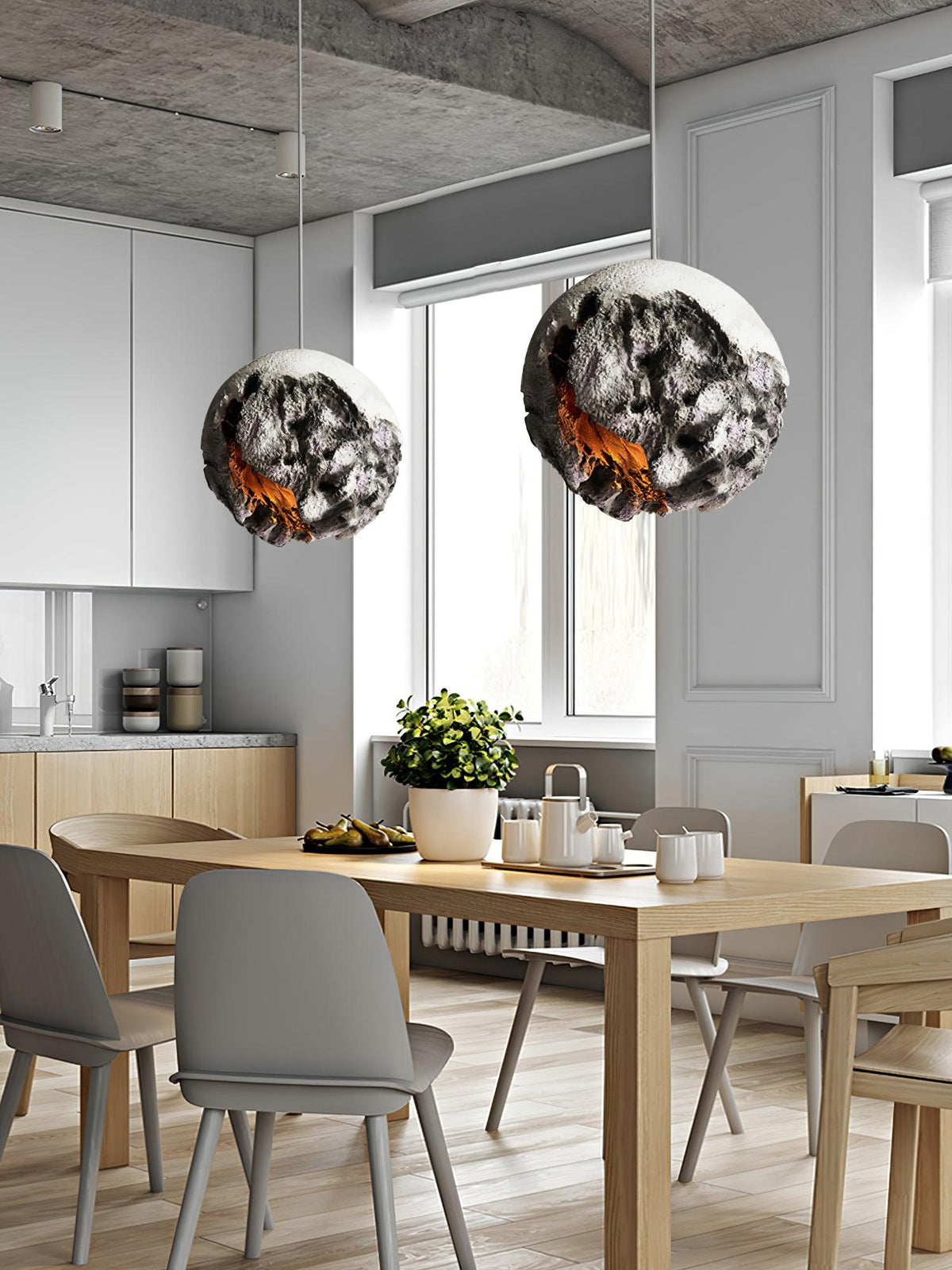 Ilphaara Lampe Suspendue en Plastique Planète Irrégulière - Neutralighting