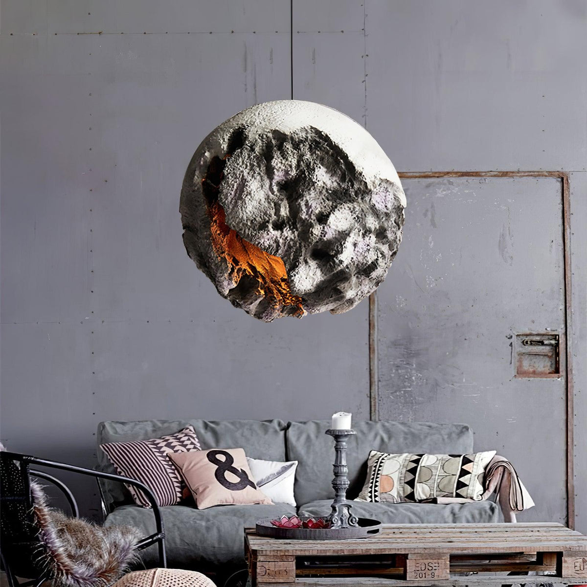 Ilphaara Lampe Suspendue en Plastique Planète Irrégulière - Neutralighting