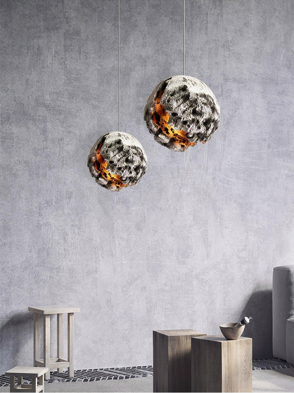 Ilphaara Lampe Suspendue en Plastique Planète Irrégulière - Neutralighting