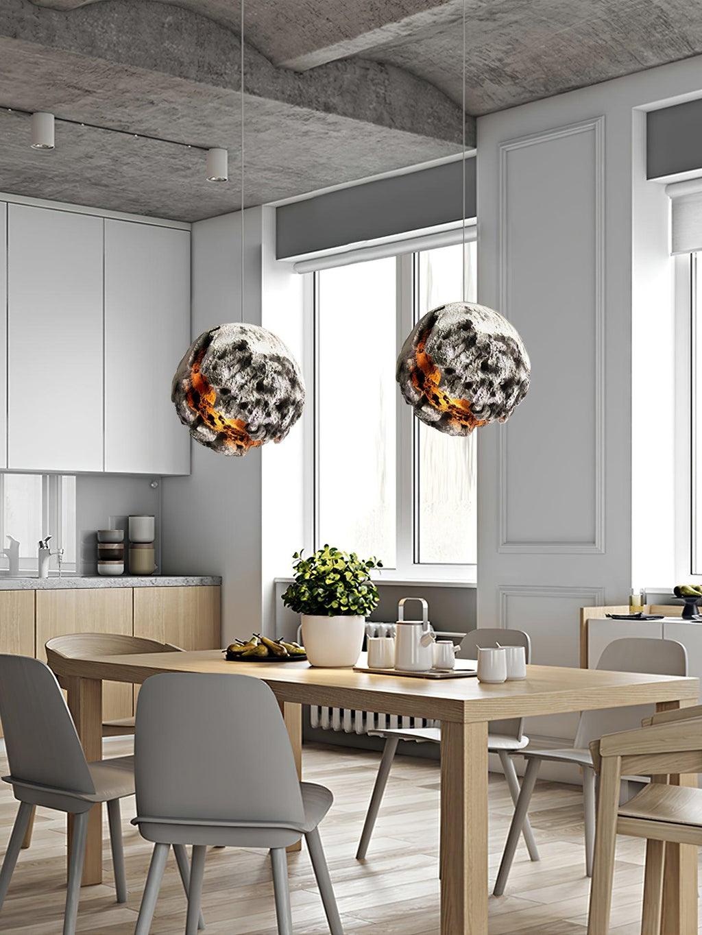 Ilphaara Lampe Suspendue en Plastique Planète Irrégulière - Neutralighting