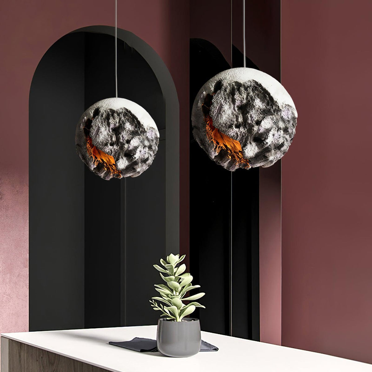 Ilphaara Lampe Suspendue en Plastique Planète Irrégulière - Neutralighting