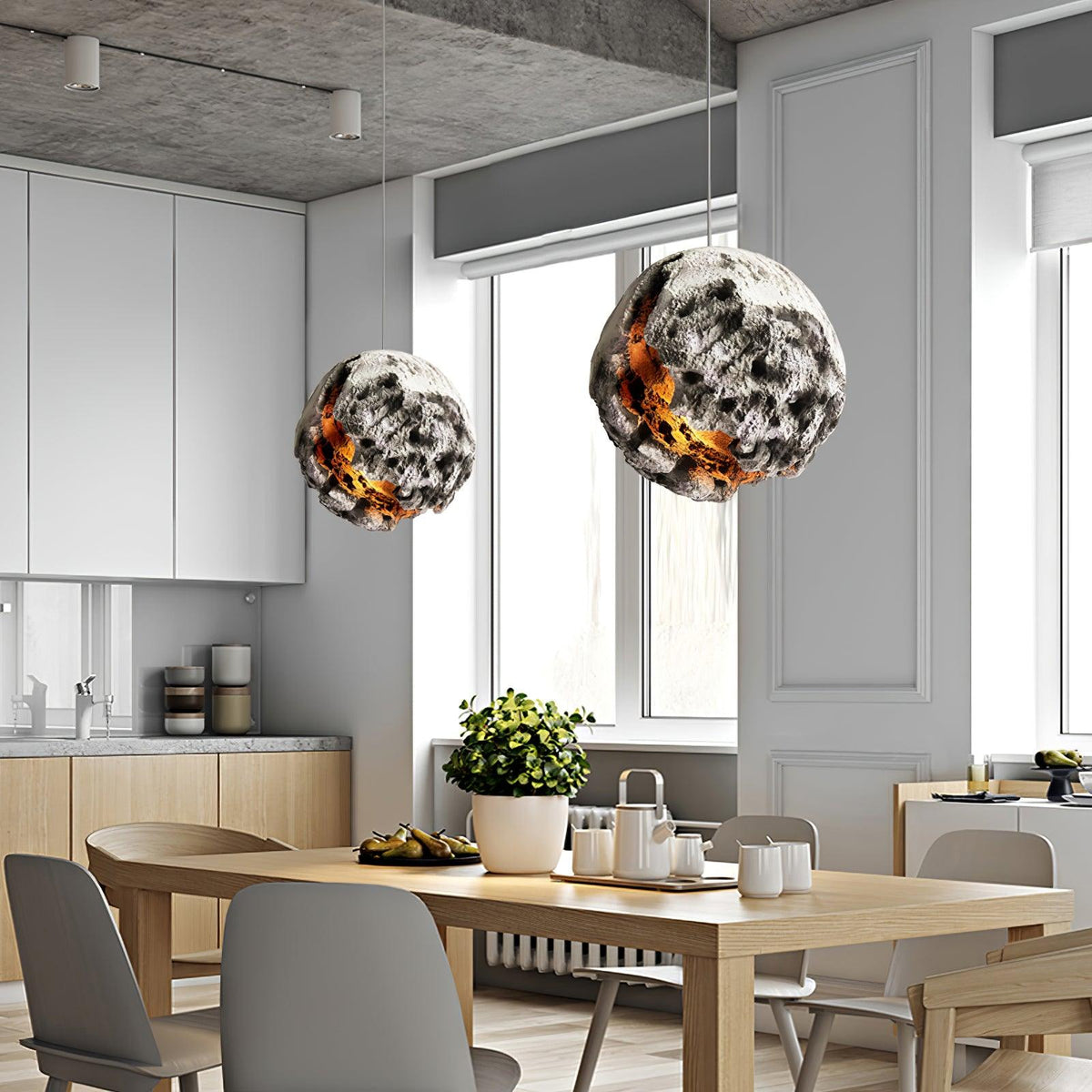Ilphaara Lampe Suspendue en Plastique Planète Irrégulière - Neutralighting