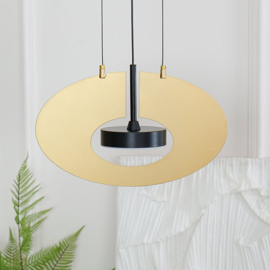 Solara Lampe suspendue ovale à anneau géométrique - Neutralighting