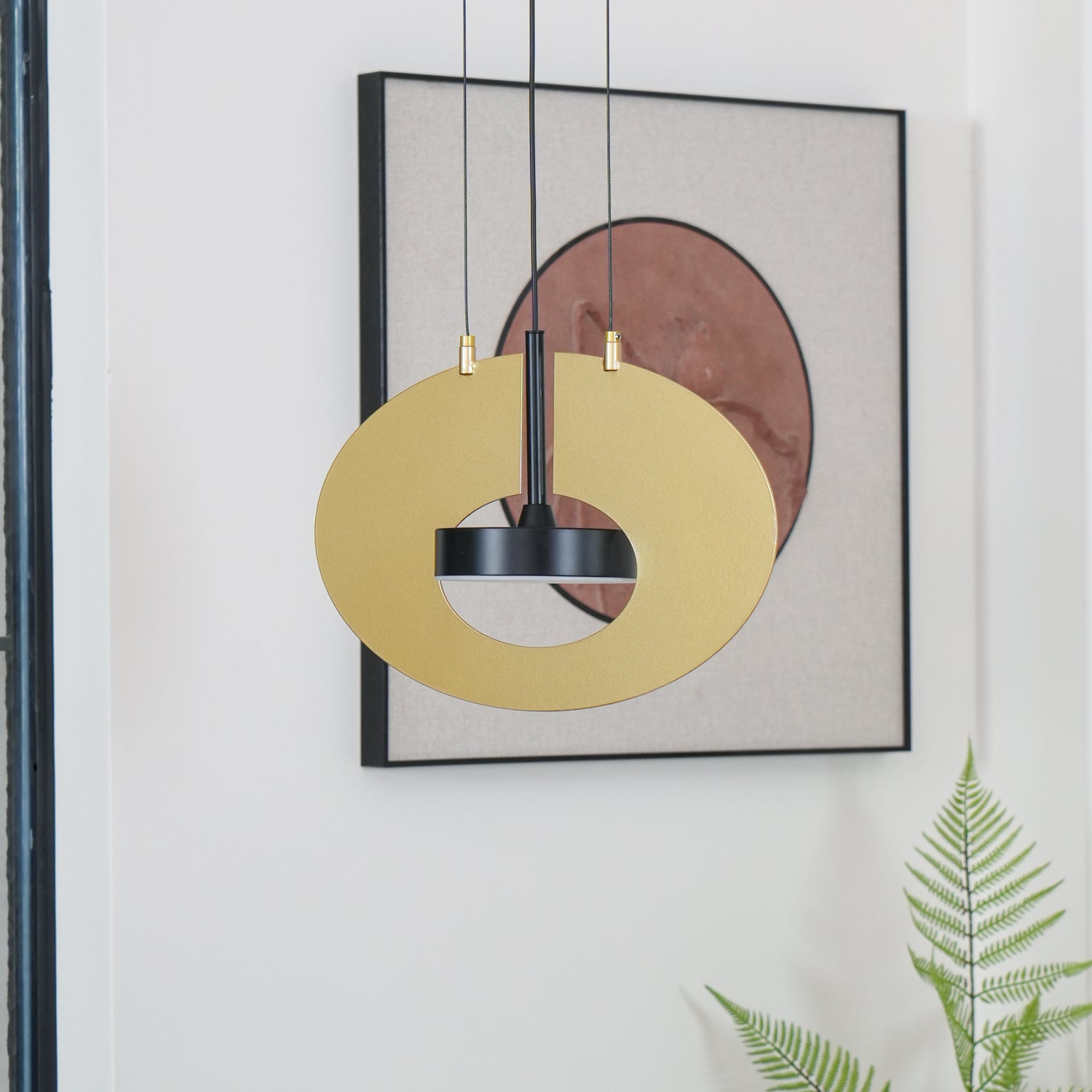 Solara Lampe suspendue ovale à anneau géométrique - Neutralighting