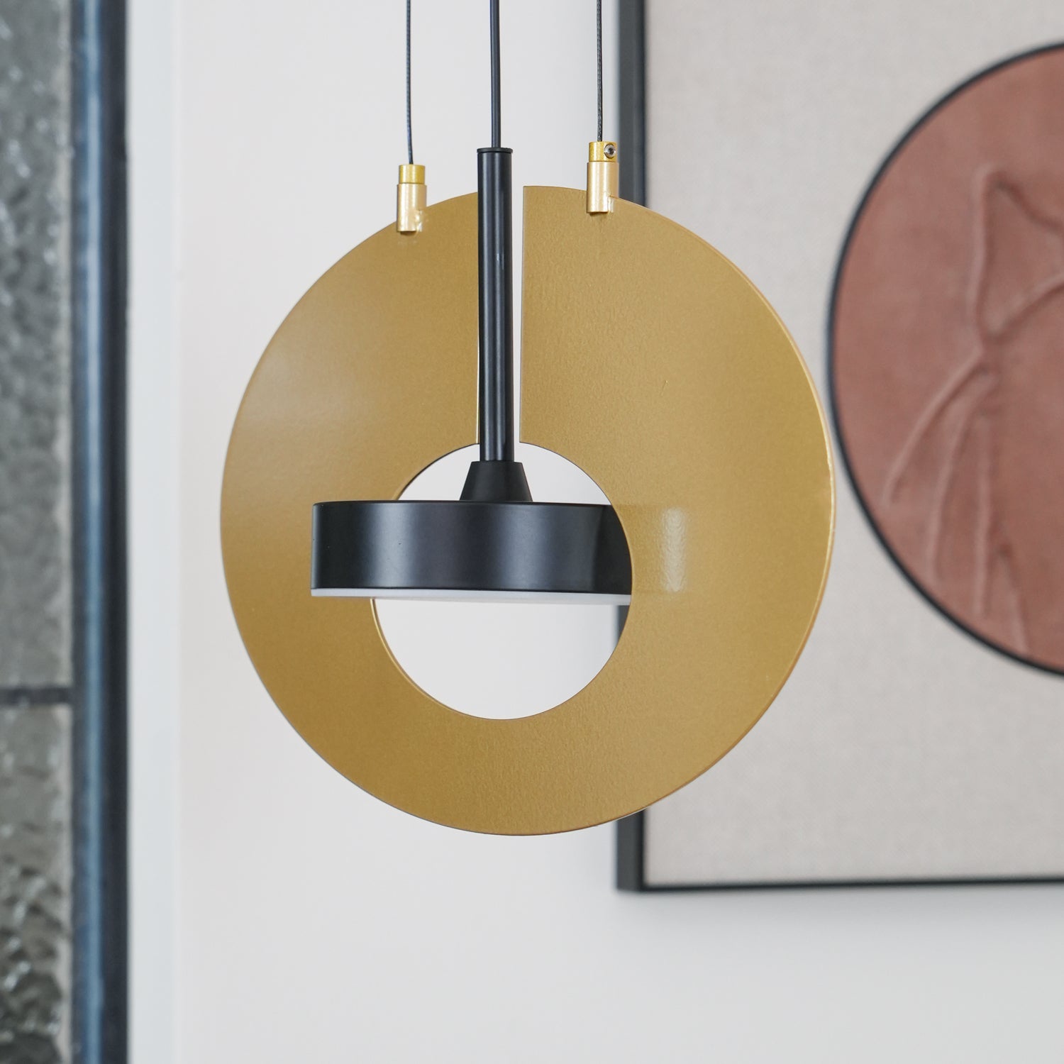 Solara Lampe suspendue ovale à anneau géométrique - Neutralighting