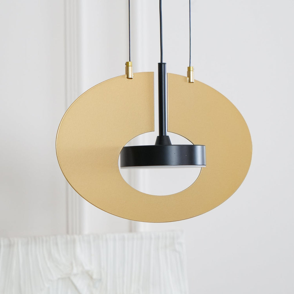 Solara Lampe suspendue ovale à anneau géométrique - Neutralighting