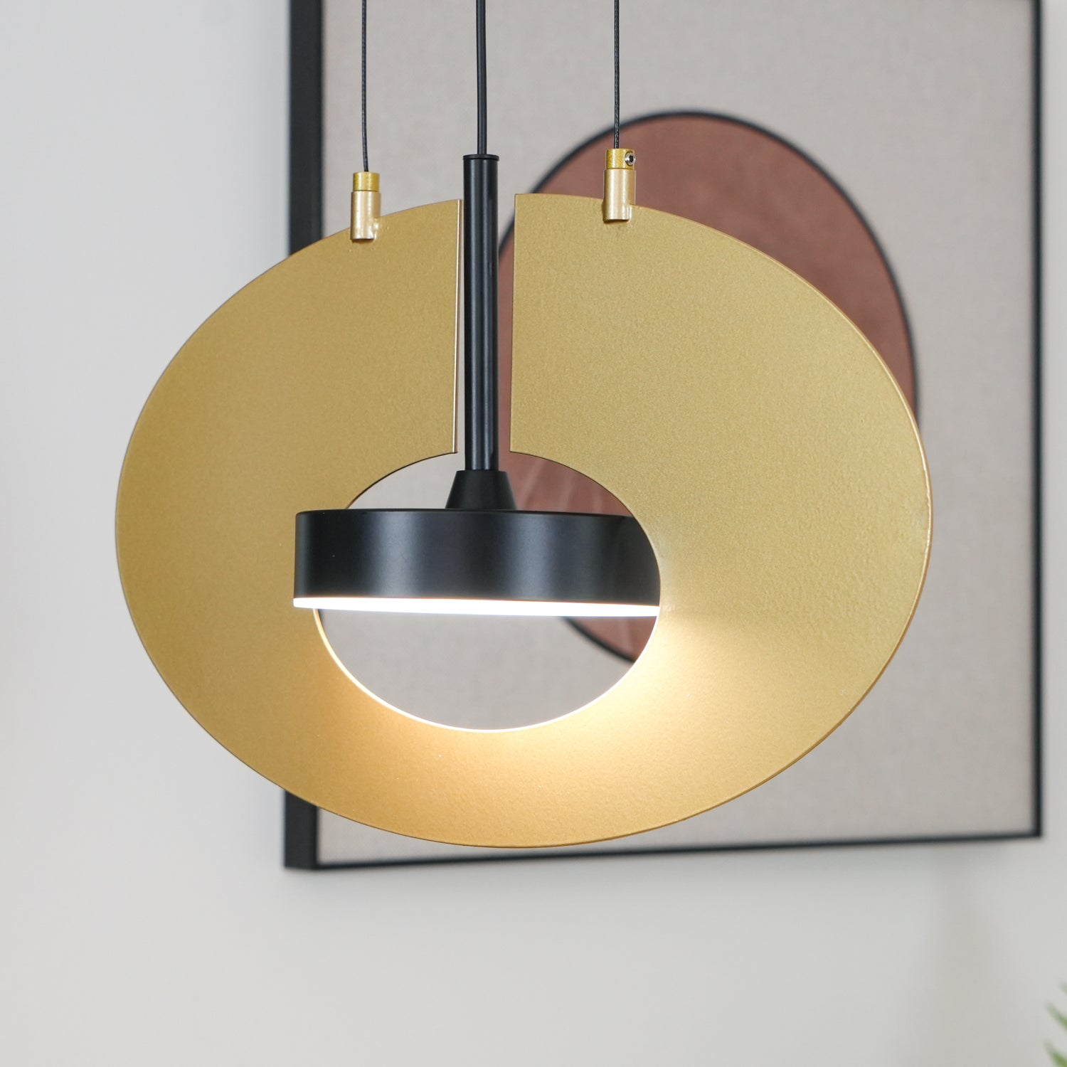 Solara Lampe suspendue ovale à anneau géométrique - Neutralighting
