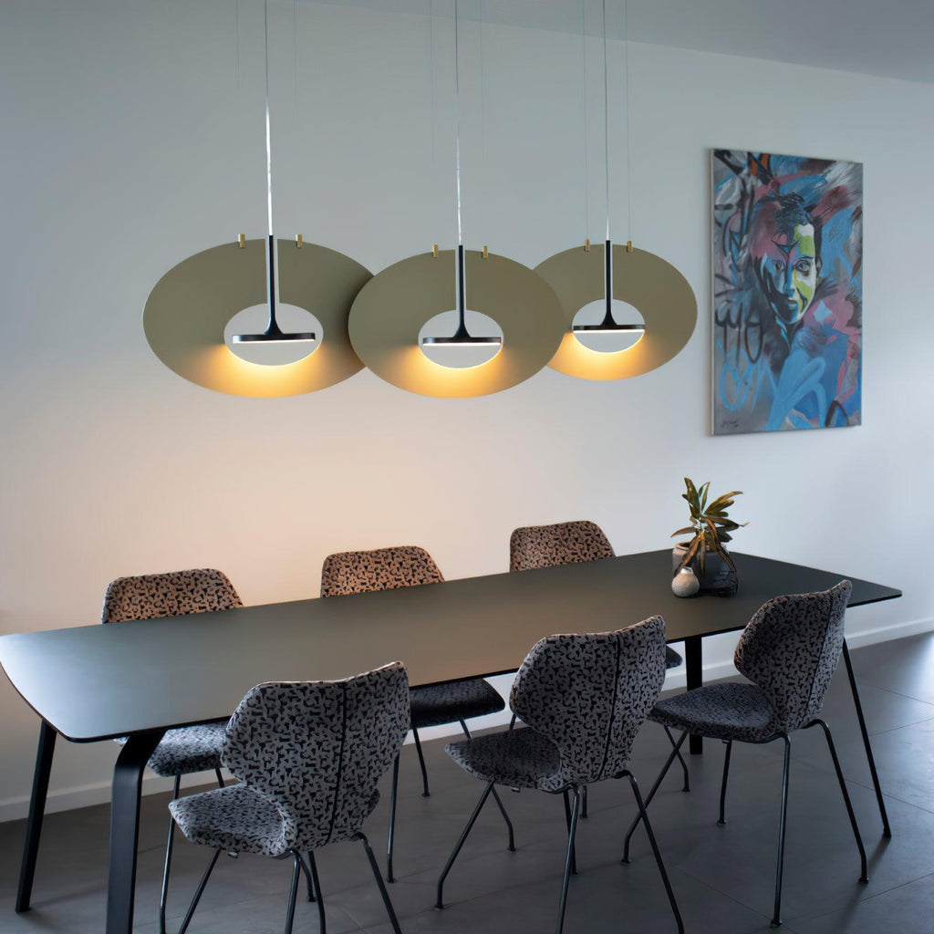 Solara Lampe suspendue ovale à anneau géométrique - Neutralighting