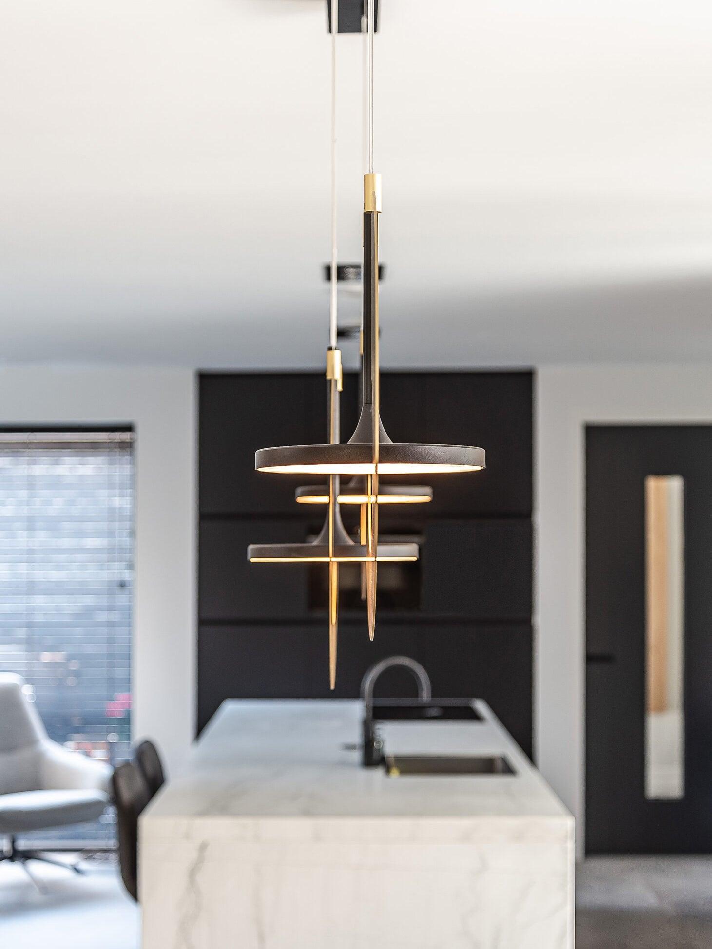 Solara Lampe suspendue ovale à anneau géométrique - Neutralighting