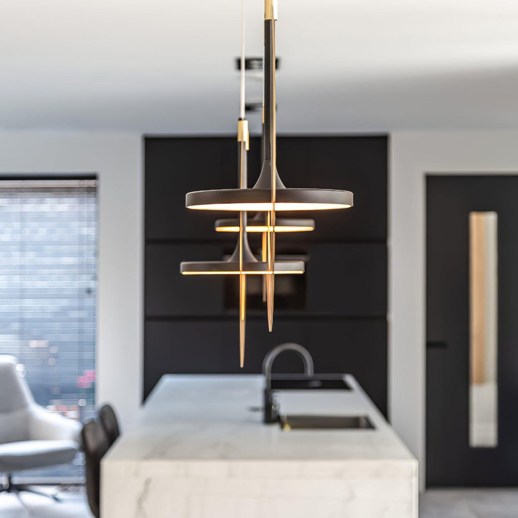 Solara Lampe suspendue ovale à anneau géométrique - Neutralighting