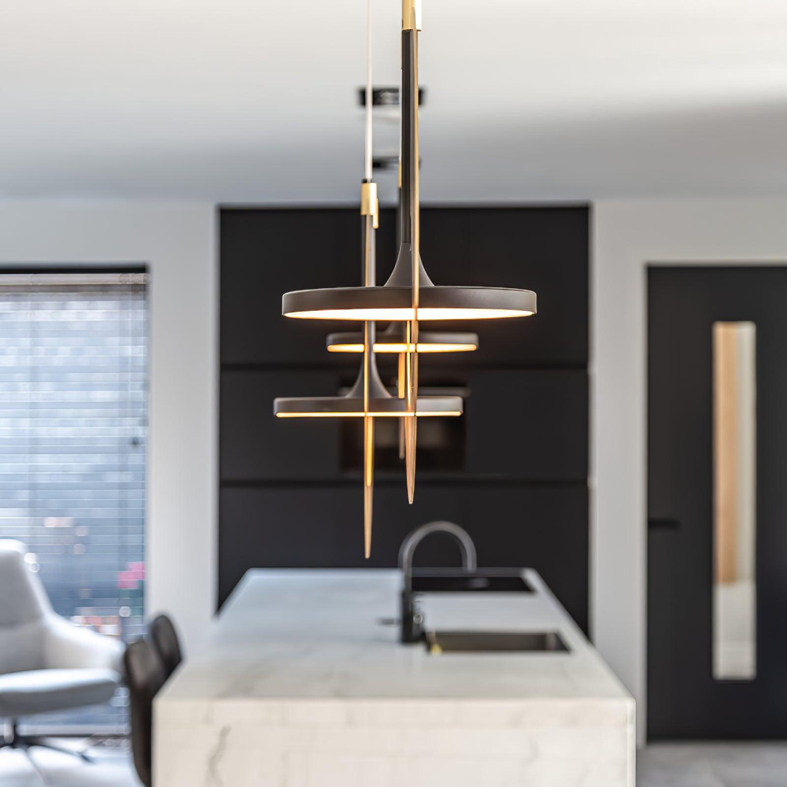 Solara Lampe suspendue ovale à anneau géométrique - Neutralighting