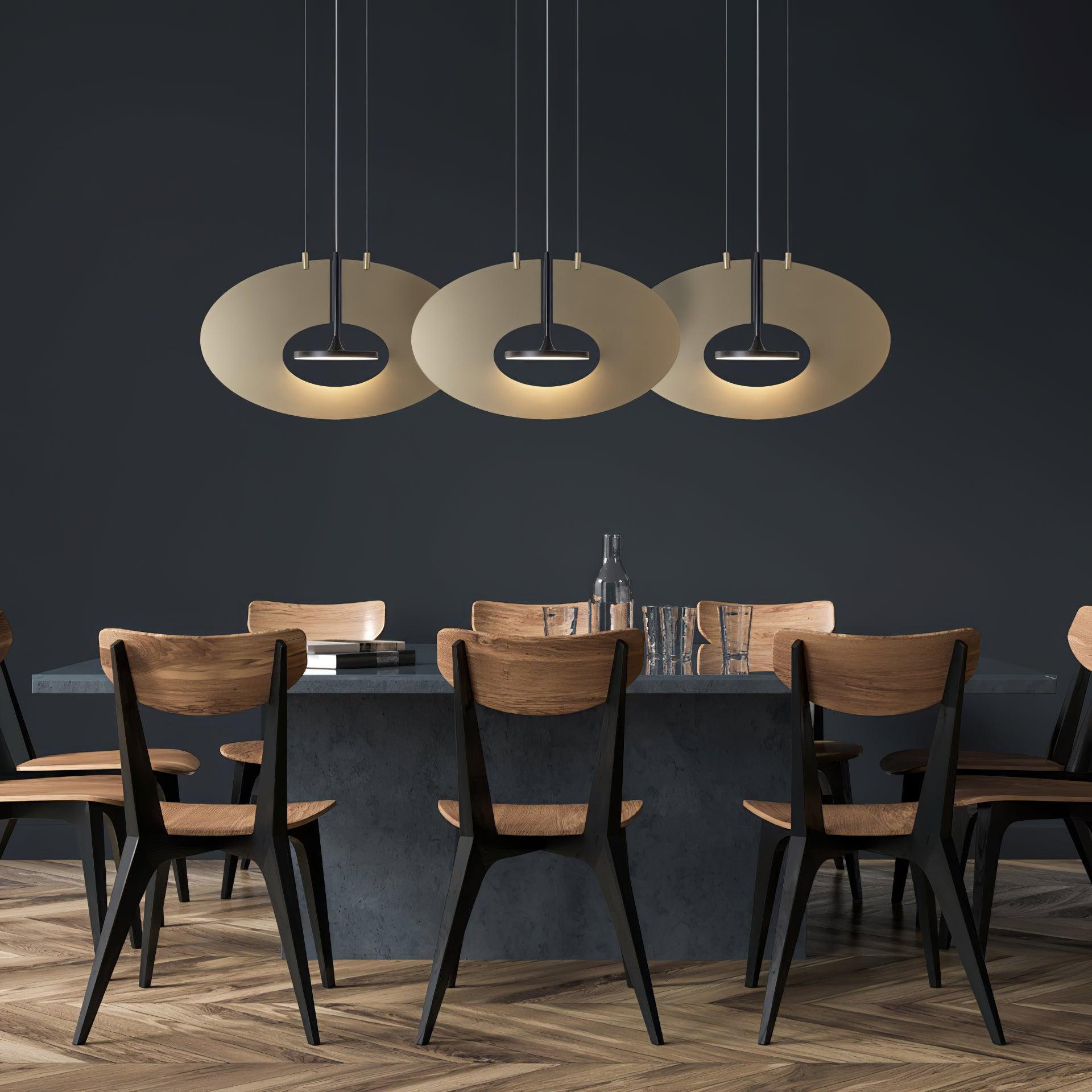 Solara Lampe suspendue ovale à anneau géométrique - Neutralighting