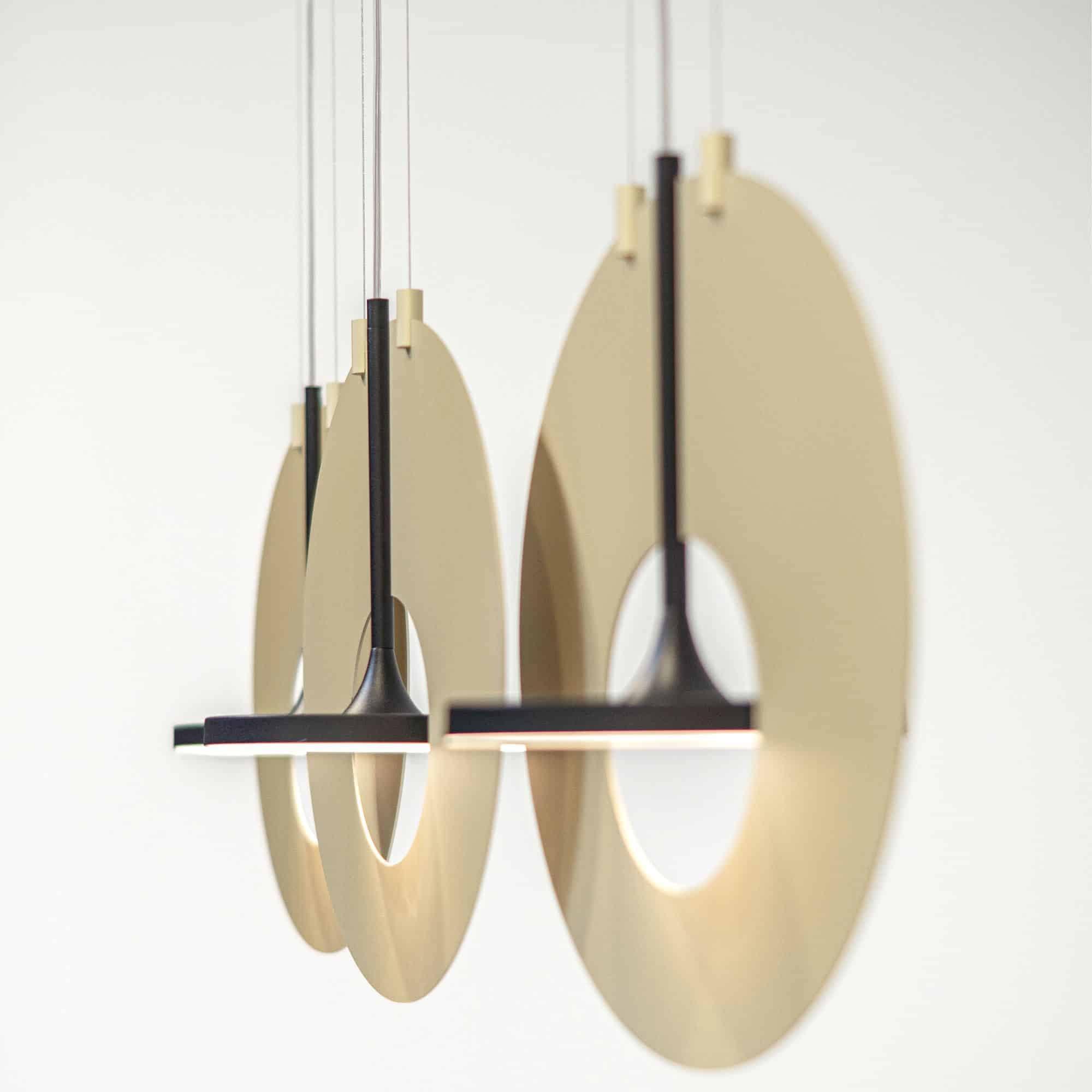 Solara Lampe suspendue ovale à anneau géométrique - Neutralighting
