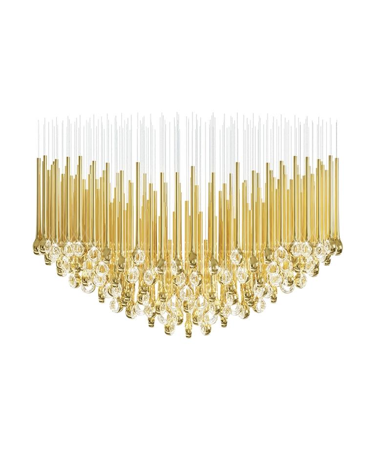 Cicarir Lustre en Verre Dégradé Doré - Neutralighting