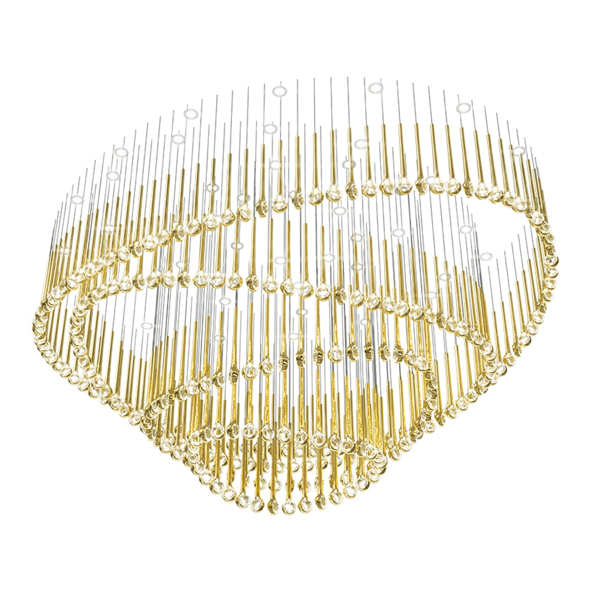 Cicarir Lustre en Verre Dégradé Doré - Neutralighting