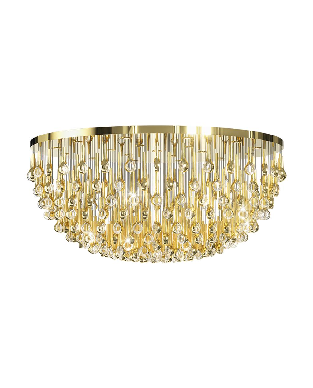 Cicarir Lustre en Verre Dégradé Doré - Neutralighting