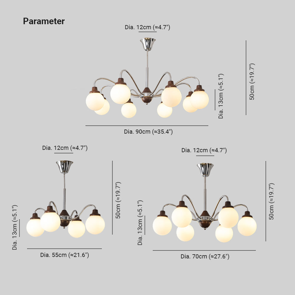 Valentina Français LED Lustre Chromé Or Salon/Chambre À Coucher - Neutralighting