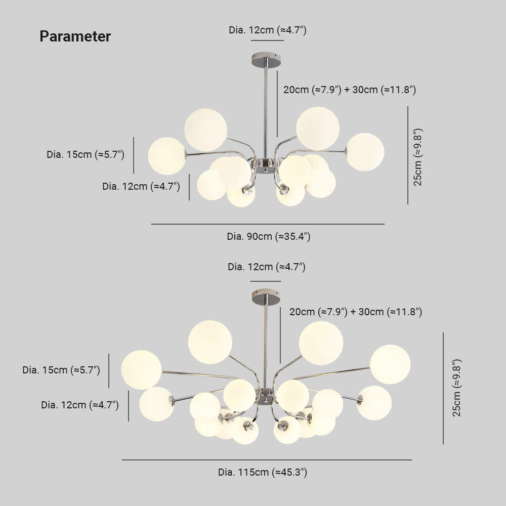 Valentina Moderne LED Lustre Chromé/Or Salon/Chambre À Coucher - Neutralighting