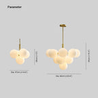 Valentina Nordique LED Lustre Cuivre Verre Salon/Chambre À Coucher - Neutralighting