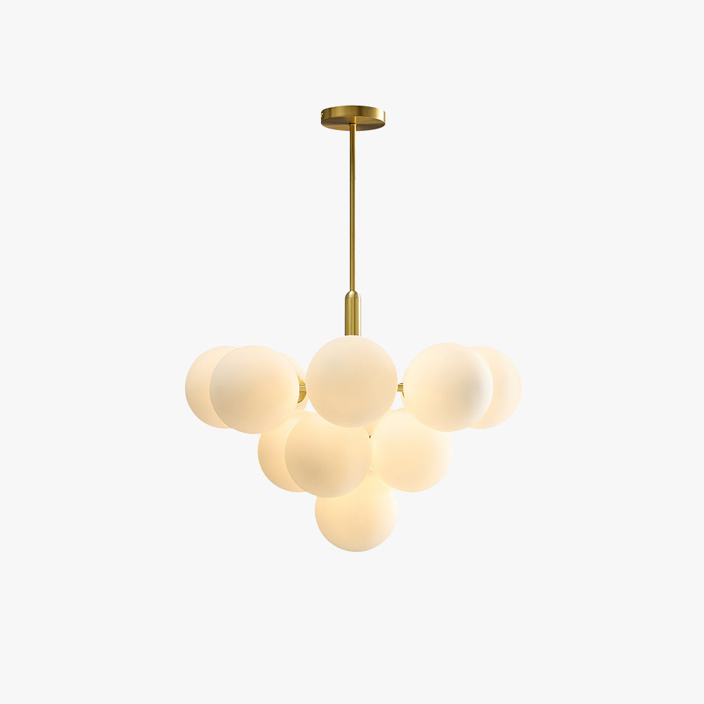 Valentina Nordique LED Lustre Cuivre Verre Salon/Chambre À Coucher - Neutralighting