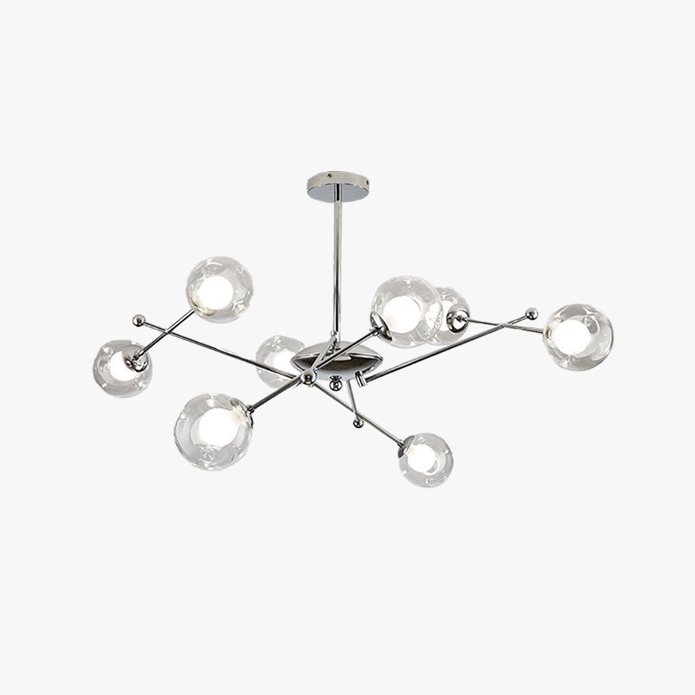 Valentina Moderne LED Lustre Chromé Verre Salon/Chambre À Coucher - Neutralighting