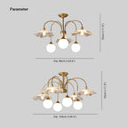 Valentina Nordique LED Lustre Or Verre Salon/Chambre À Coucher/Salle À Manger - Neutralighting