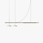 Arisha Longueur Moderne LED Suspension Noir Métal Salle À Manger - Neutralighting