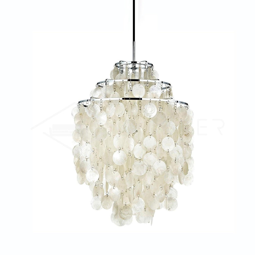 Lustra Suspension Lampe Anneau Rond en Coquillage - Neutralighting