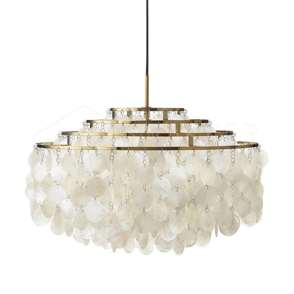 Lustra Suspension Lampe Anneau Rond en Coquillage - Neutralighting