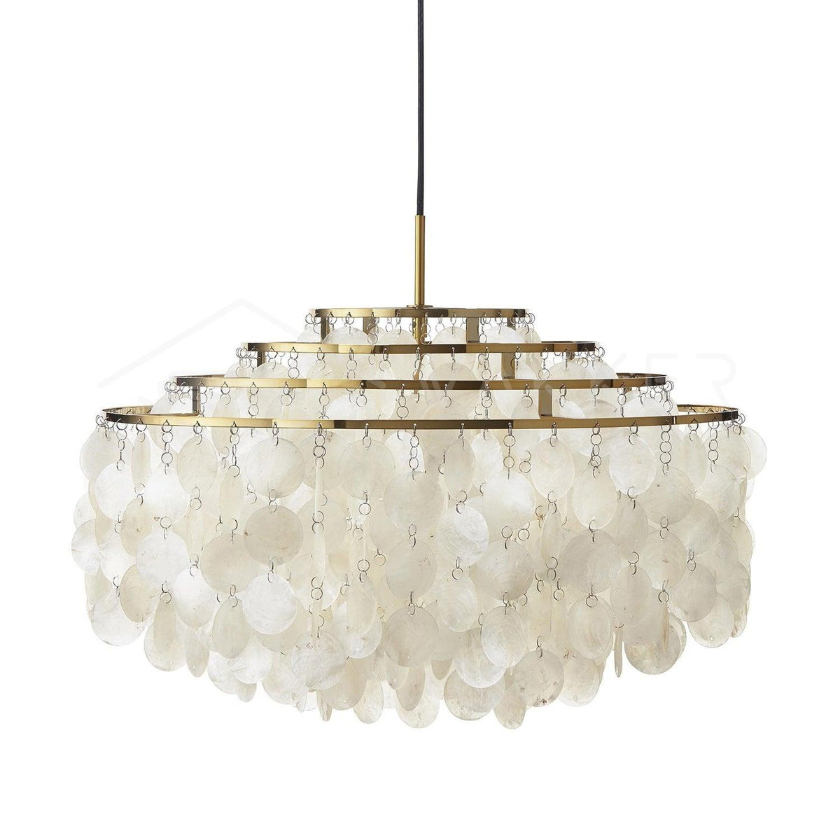 Lustra Suspension Lampe Anneau Rond en Coquillage - Neutralighting
