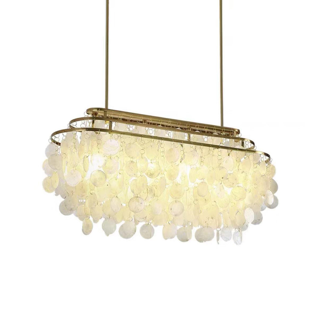 Lustra Suspension Lampe Anneau Rond en Coquillage - Neutralighting