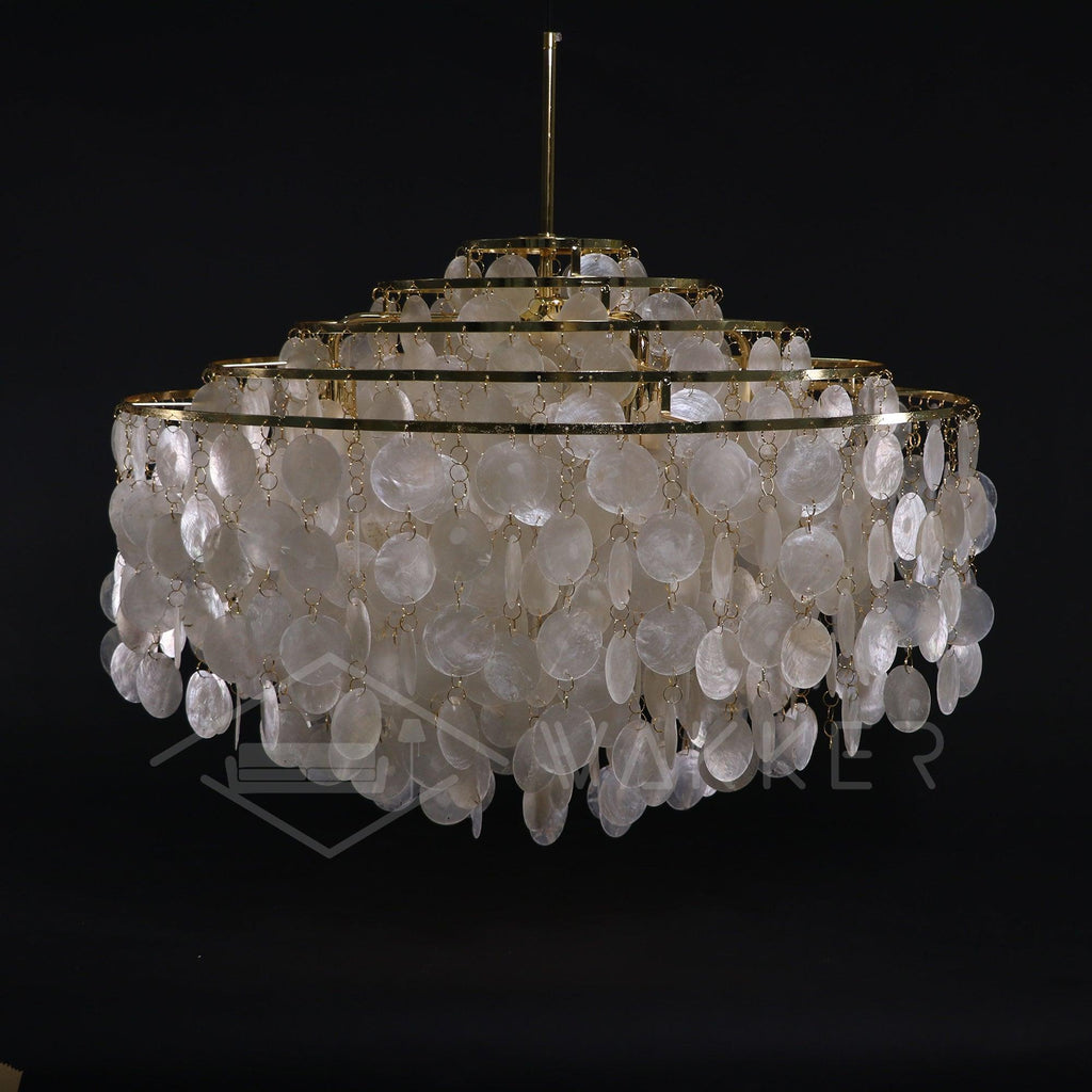 Lustra Suspension Lampe Anneau Rond en Coquillage - Neutralighting
