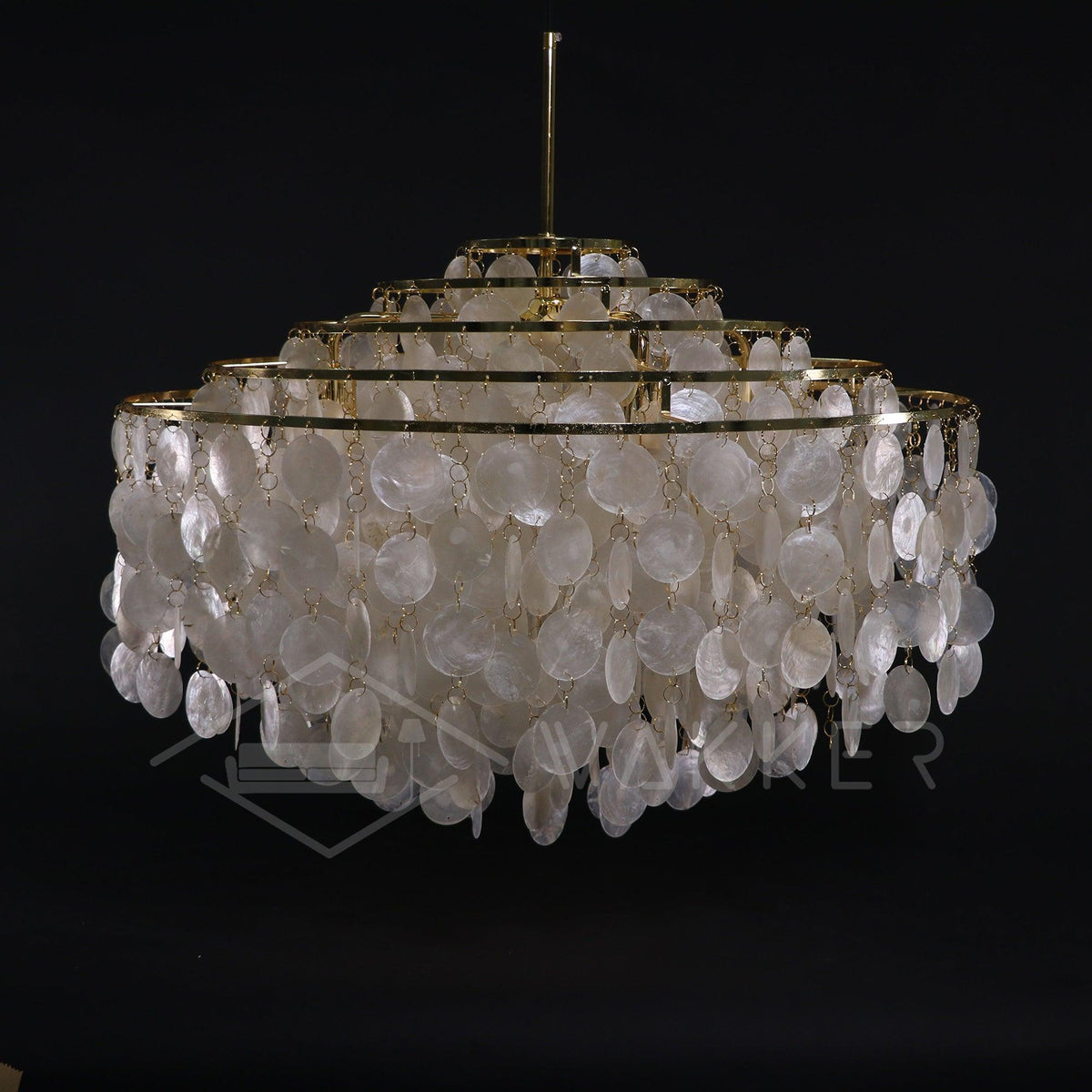 Lustra Suspension Lampe Anneau Rond en Coquillage - Neutralighting