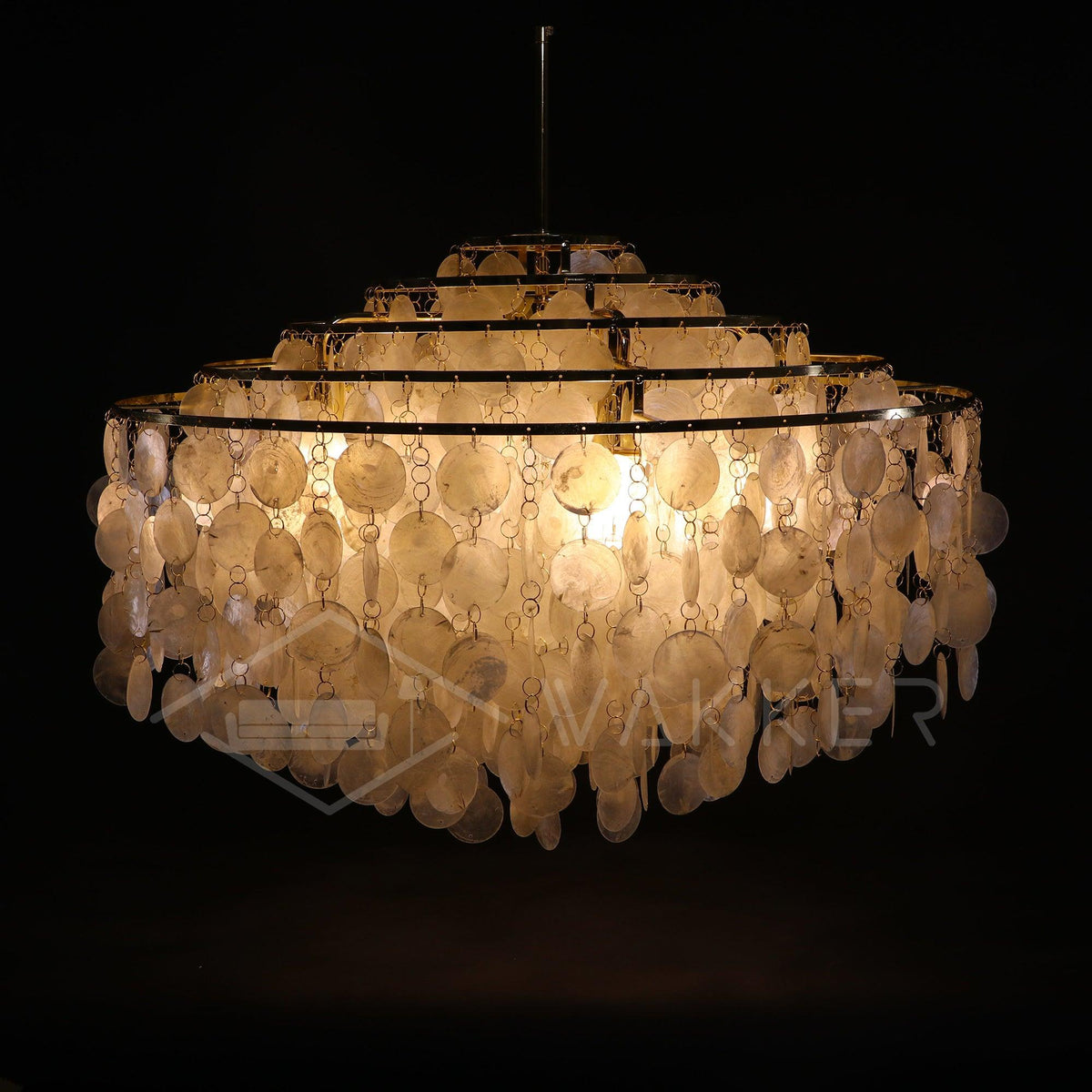 Lustra Suspension Lampe Anneau Rond en Coquillage - Neutralighting