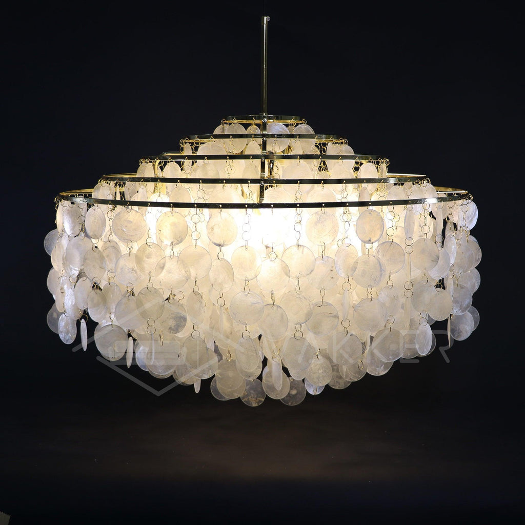 Lustra Suspension Lampe Anneau Rond en Coquillage - Neutralighting