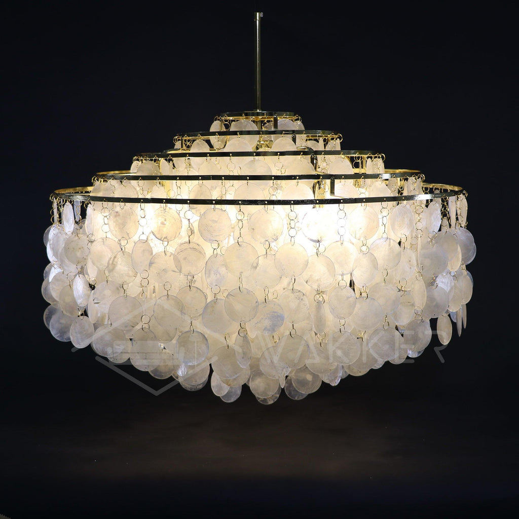 Lustra Suspension Lampe Anneau Rond en Coquillage - Neutralighting