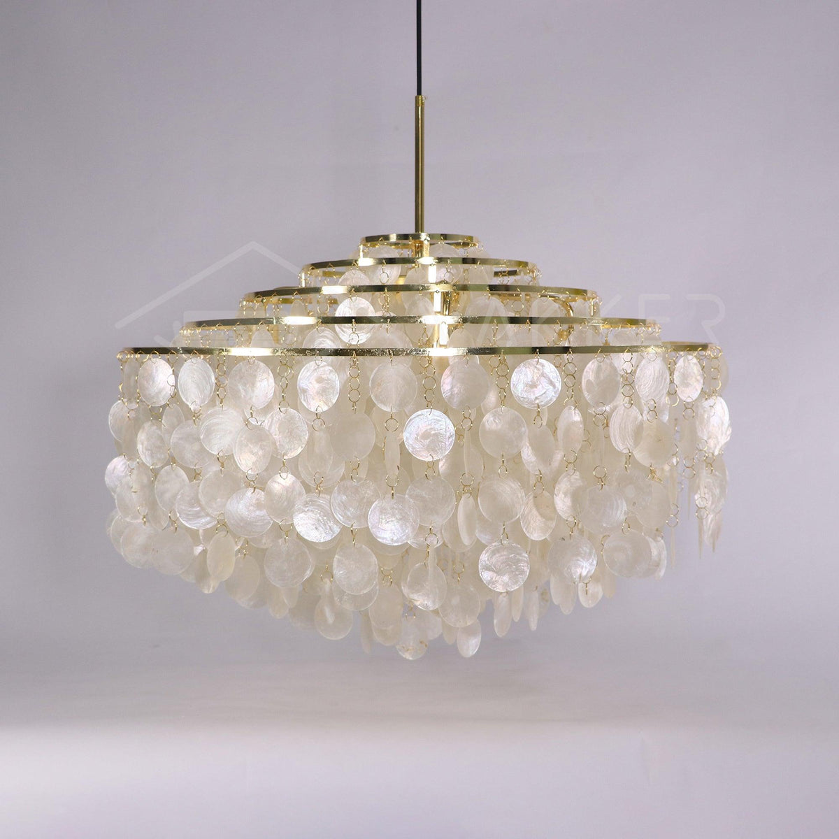 Lustra Suspension Lampe Anneau Rond en Coquillage - Neutralighting